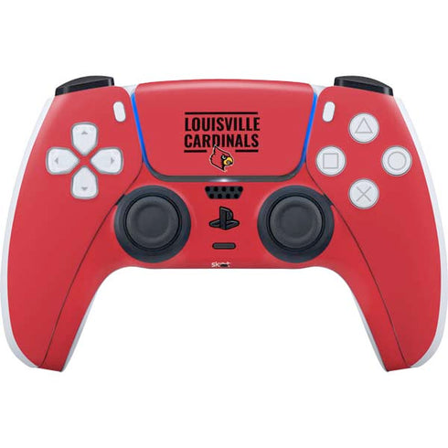 University of Louisville Cardinals Striped PlayStation PS5 Skins